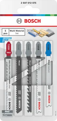 Bosch universaalsete tikksae terade komplekt 5 osa.